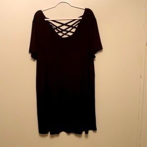 Black oversized lounge around dress
